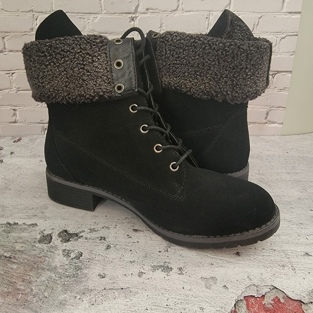 BU Collection Black Faux SuedevBoots - Size 8.5